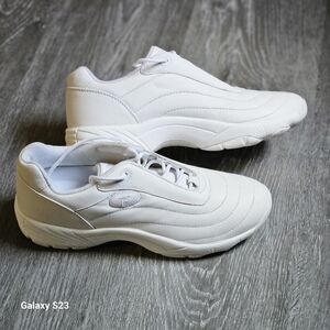 Propet wash & wear Walker  sneakers shoes In White Leatger Womens 8.5